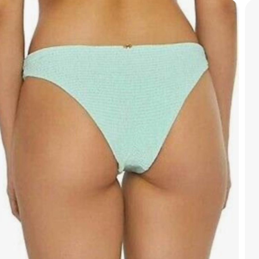 PILYQ Bikini, Smocked Teeny Bottom Azura green